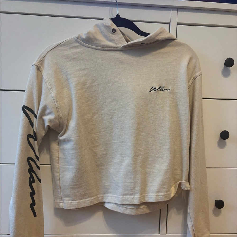 WLKN Cream Hoodie Top